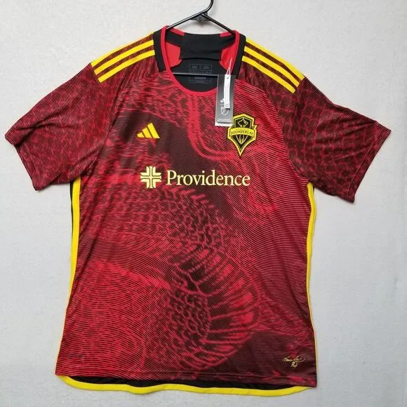 2023 Adidas Men's Seattle Sounders Away Bruce‎ Lee Soccer Jersey 2XL XXL MLS US - Picture 11 of 13